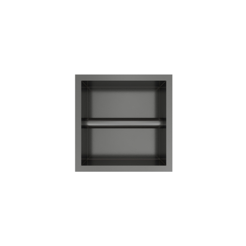 Hotbath &MORE Inbouw toiletrolhouder - 16x16x13cm - PVD - geborsteld gunmetal (antraciet) SW1245656