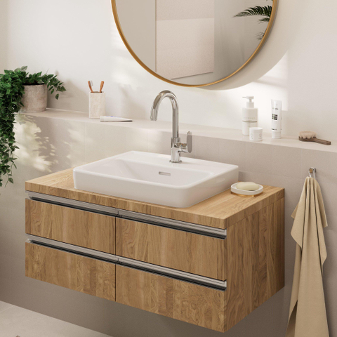 Hansgrohe Vernis Blend Eengreeps wastafelmengkraan - 210 met draaibare uitloop - met PopUp - trekwaste - hoogglans chroom SW642531