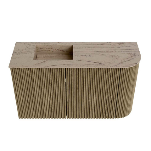 Mondiaz JOYA-DLUX 71.6cm toiletmeubel - ronding rechts kleur Dusk - Wastafel FAYE positie Links 1 kraangat kleur Arena. SW1425785