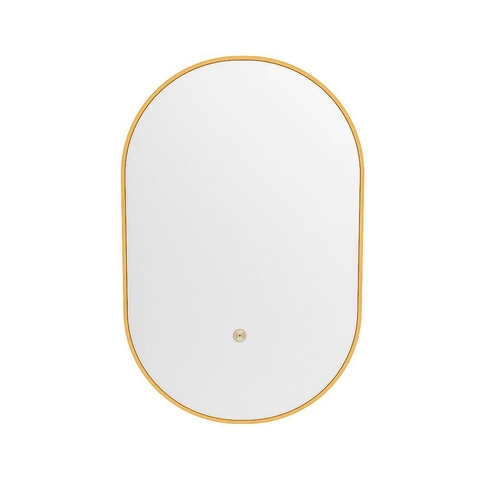 Mondiaz GLOW spiegel – ovaal – 45x90 cm – indirecte LED rondom – bewegingssensor – Ocher (geel) SW1105143