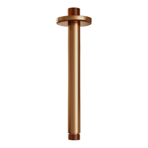 Brauer Copper Edition Regendoucheset inbouw - hoofddouche 20cm - plafondarm 20cm - 3 gladde knoppen - handdouche rond 3 standen - PVD - geborsteld koper SW374507