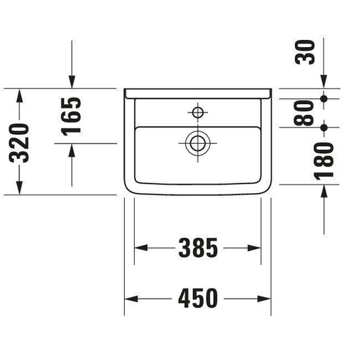 Duravit Starck 3 Fontein - 45x32cm - wit 0313602