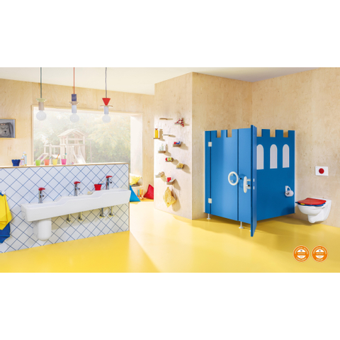 Villeroy & Boch O.novo Kids kinderclosetzitting m. 1 grote en 1 kleine zitting met deksel multicolor SW209610