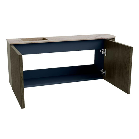 Mondiaz JOYA-DLUX Meuble de salle de bains 101,6cm - arrondi droit couleur Shadow - Vasque FAYE position Gauche 1 trou de robinet couleur Arena. SW1424833