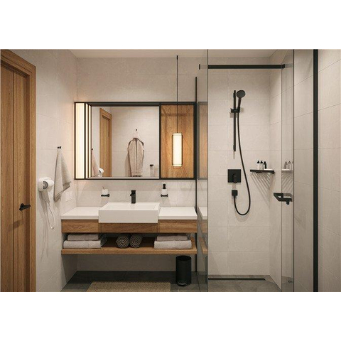 Hansgrohe AddStoris Q handdoekhaak enkel - mat zwart SW651064