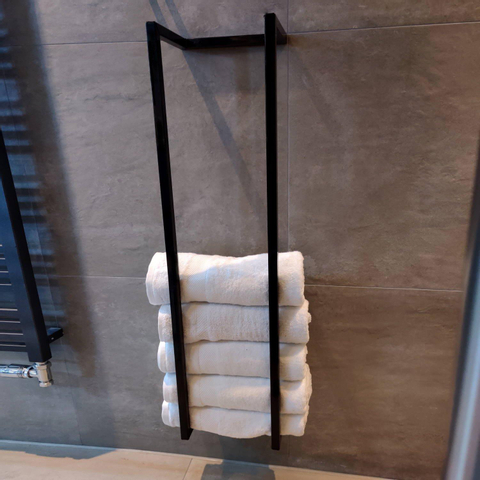Saniclass Handdoekrek 95x25x20cm mat zwart TWEEDEKANS OUT7357