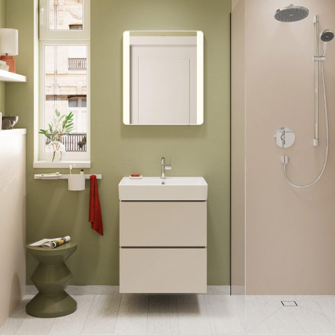 Hansgrohe Xilesa E meubelset 2la 580x470 met Xanuia wastafel 600 SandMattBeige SW1567315