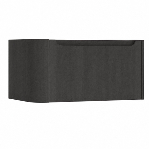 H&R Badmeubelen Juice Wastafelonderkast - 80x45x40cm - linkerhoek afgerond - 1 lade - geïntegreerde greep - basalt SW1259648