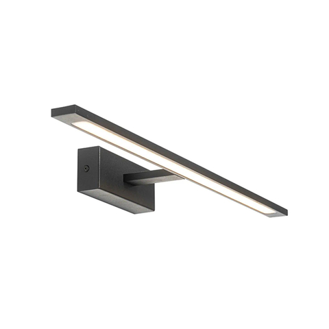 QAZQA Jerre Applique murale - 62x13,5x5,5cm - LED incluse - IP44 - noir mat SW1187230