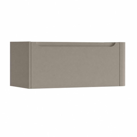H&R Badmeubelen Juice Wastafelonderkast - 100x45x40cm - rechterhoek afgerond - 1 lade - geïntegreerde greep - olive SW1259713