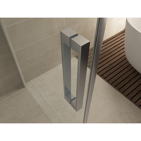 Wiesbaden Salone Cabine - met 1 draaideur - 90x90x200cm - 8mm - nano helder glas - chroom SW10424