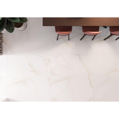 ÉCHANTILLON Terravito Tovaro carreau mural et de sol - 60x120cm - 10mm - Rectangle - rectifié - Aspect pierre naturelle - Blanc mat SW736354