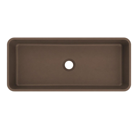 Arcqua Case Opbouw Waskom - rechthoek - 60x26cm - mat chocola SW1584226