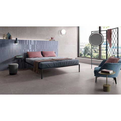ÉCHANTILLON Ceralto Ivarno Grain Carrelage mural 6x24cm 10mm Blu Avio SW912798