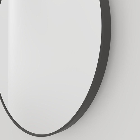Haceka Deco miroir – rond Ø 80 cm – cadre étroit – Noir mat SW1102381