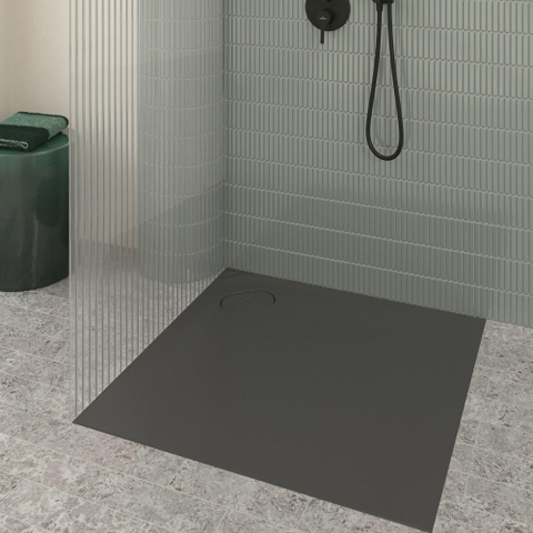 Villeroy & Boch Ecora douchebak - 90x90x3.5cm - hoekafvoer - anthracite (antraciet) SW1558874