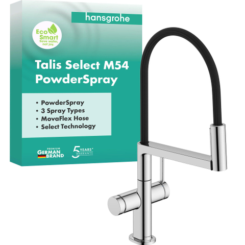 Hansgrohe Talis Select M54 PowderSpray eengreeps keukenkraan Semi-Pro 3jet chroom SW1383029