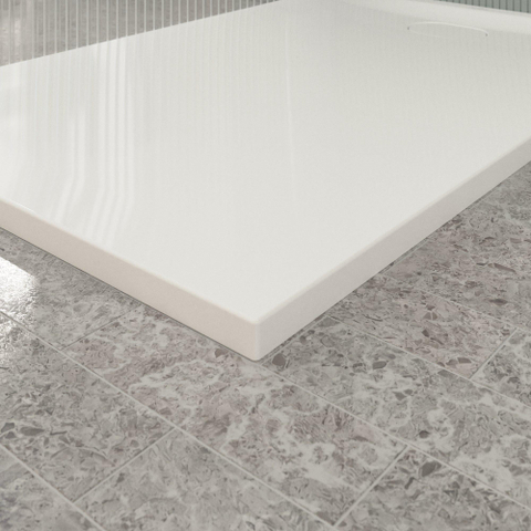 Villeroy & Boch Ecora douchebak - 140x90x3.5cm - afvoer korte zijde - white alpine (wit) SW1558905