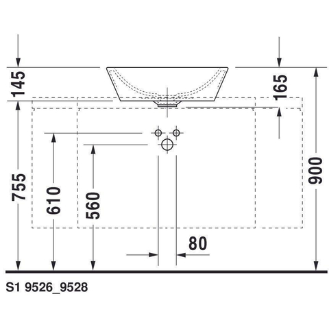 Duravit Philippe Starck Starck - 1 opzetkom - 53cm - met overloop - glans wit 0308285