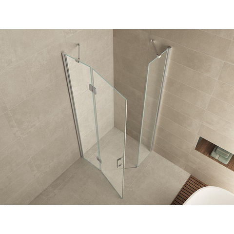 Wiesbaden Pento Cabine - met 1 draaideur - 100x100x200cm - 8mm - nano helder glas - chroom SW102851