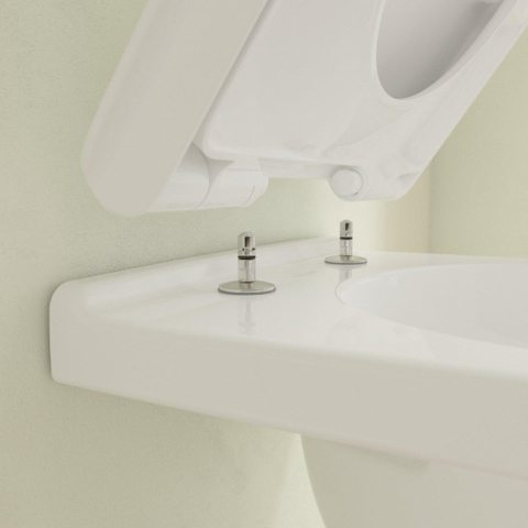 Villeroy & Boch Vicare closetpot - vlakspoel PK - zonder spoelrand - 35.5x49x46cm - White Alpine (glans wit) SW706355