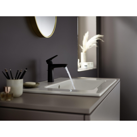 Hansgrohe Talis e Eengreeps wastafelmengkraan - 110 - coolstart - met PopUp - trekwaste - mat zwart SW297298