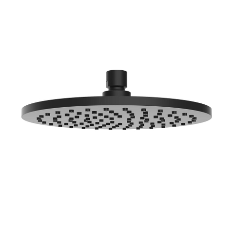 Wiesbaden Unimatch Hoofddouche rond - 20x1.2cm - mat zwart SW110892