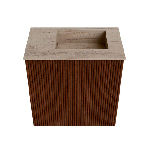 Mondiaz JOYA-DLUX Meuble de toilette 40cm - couleur Ruby - Vasque FAYE position Droite 1 trou de robinet couleur Saba SW1425566