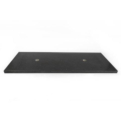 Saniclass Noche Wastafelblad - 120x46cm - 0 kraangaten - 2 sifonuitsparing - basalt gepolijst SHOWROOMMODEL SHOW25748