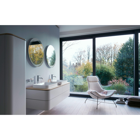 Duravit Happy D.2 Plus waskom rechthoekig - zonder kraangat - zonder overloop - 60x40cm - met keramische afdekkap - glans wit SW297018