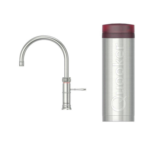 Quooker Classic Fusion Round kokendwaterkraan - draaibare uitloop - PRO3 reservoir - Warm / kokend water - RVS SW299628