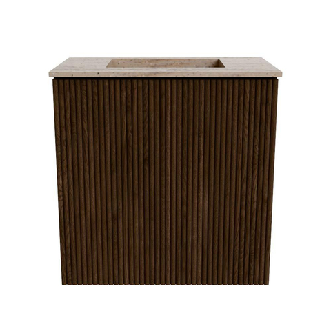 Mondiaz JOYA-DLUX 40cm toiletmeubel - kleur Walnut - Wastafel FAYE positie Midden Zonder kraangat kleur Saba. SW1424627