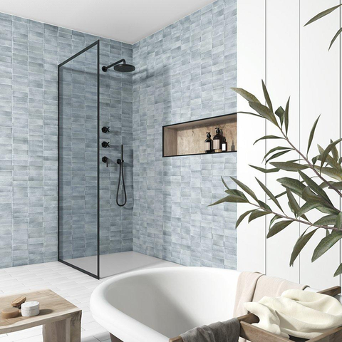 SAMPLE Terravito Ardeno Koko voor wand- en vloertegel - 150x50cm - 8mm - Licht blauw SW1221258