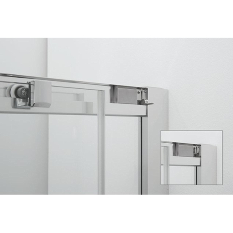 Crosswater Clear 6 kwartronde douchecabine met 1 schuifdeur 90x120x195cm 6mm helder veiligheidsglas zilver SW487126