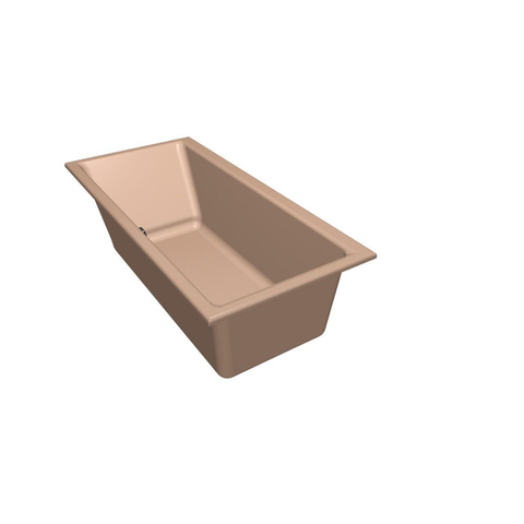 Xenz Kristal inbouwbad - 160x75cm - met overloop - zonder afvoer - Acryl Bahama beige SW378430