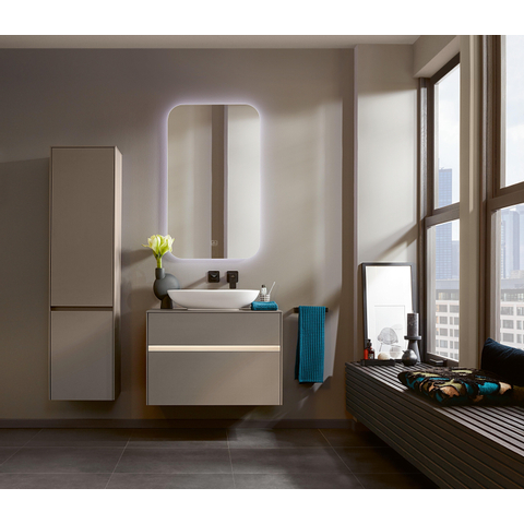 Villeroy & Boch Loop & Friends opzetwastafel - 56x38cm - zonder kraangat - zonder overloop - White Alpine (glans wit) SW644114