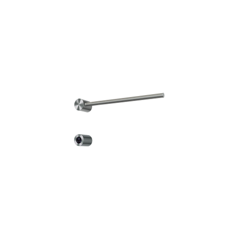 Hotbath &MORE Handdoekradiator - 50x19cm - rond - 1 stangen - horizontaal - met schakelaar - geborsteld nikkel (RVS) SW1245682