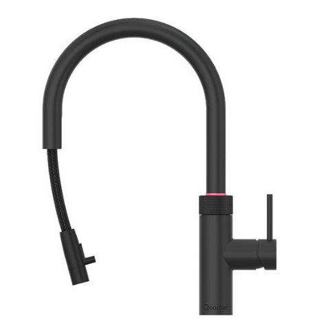 Quooker Flex Round kokendwaterkraan - draaibare & uittrekbare uitloop - PRO3 reservoir - kokend water - zwart SW299642