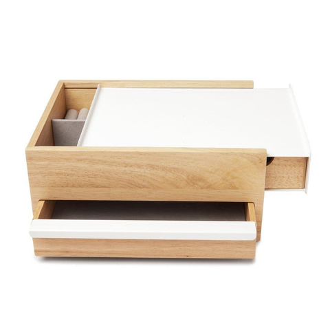 Umbra Stowit Rangement salle de bain 22x12x26cm Bois Blanc/naturel SW539386