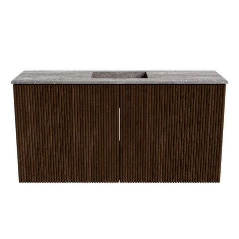 Mondiaz JOYA-DLUX 80cm toiletmeubel - kleur Walnut - Wastafel FAYE positie Midden Zonder kraangat kleur Oza. SW1424575