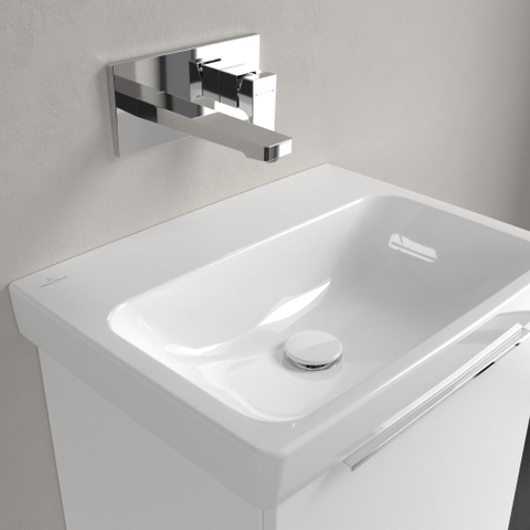 Villeroy & Boch Architectura wastafel - 42x55cm - zonder kraangat - zonder overloop CeramicPlus - White Alpine (glans wit) SW1163120