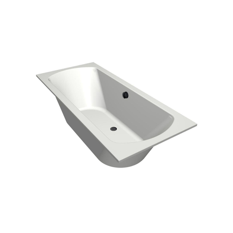 Xenz Lagoon Baignoire duo - 180x80x53 - bonde au milieu - acrylique - blanc SW103175