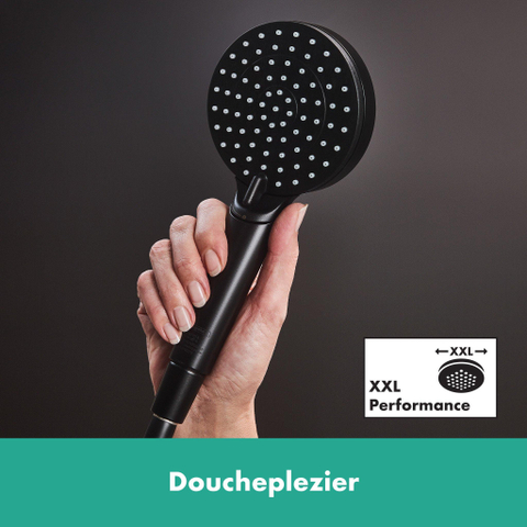 Hansgrohe Vernis Blend handdouche - 10cm - rond - 2 standen - EcoSmart - mat zwart SW642518