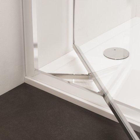 Crosswater Clear 6 in profiel draaiende deur 90x195cm 6mm veiligheidsglas mat zwart SHOWROOMMODEL SHOW24070