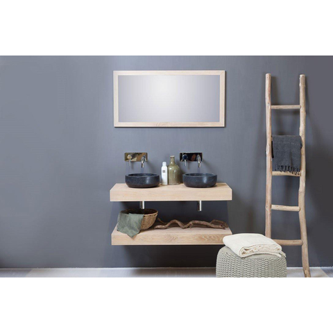 Forzalaqua Verona Xs waskom 30x30x10cm Rond Natuursteen Graniet gezoet SW230768