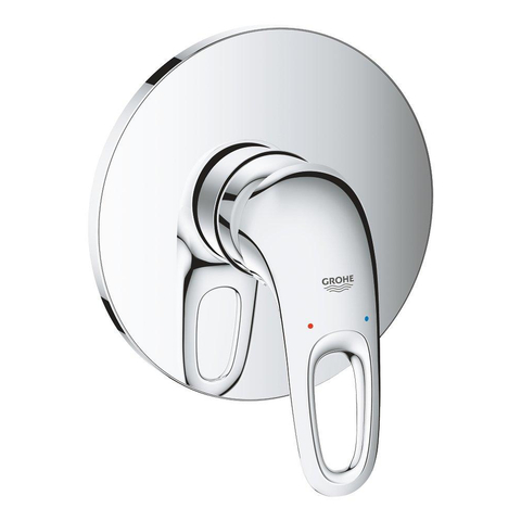 Grohe Eurostyle New Mitigeur thermostatique encastré - 1 bouton - sans inverseur - poignée ouverte - chrome SW236941