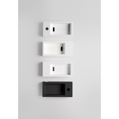 Clou Flush 3 fontein 36x18cm met kraangat rechts mat mosterd keram SW795724