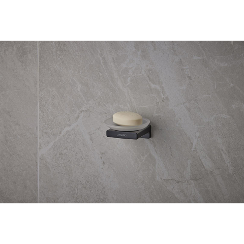 Hansgrohe AddStoris Q zeephouder - met schaal - mat zwart SW651521