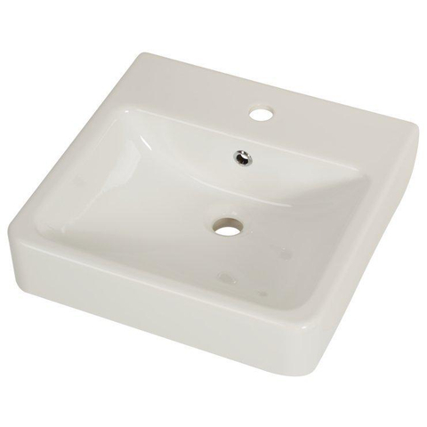Plieger Seattle pack lavabo – 45 x 45 x 15,8 cm – céramique blanc brillant – robinet chromé SW96157