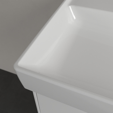 Villeroy & Boch Collaro lavabo à encastrer dans un meuble - 100x47cm - sans trop-plein sans perçages pour robinet blanc SW358323